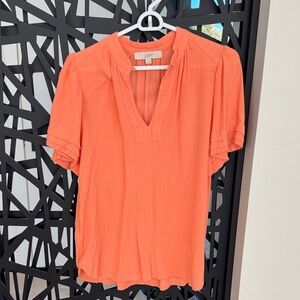 LOFT Vibrant Peach Blouse